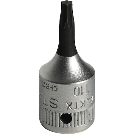 Stahlwille 6, 3 mm (1/4") Screwdriver socket TORX T10 L.28 mm 01350010